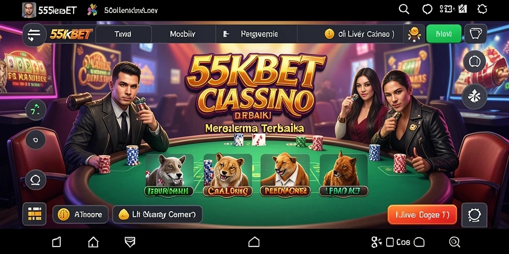Gameplay menarik dengan dealer profesional di Live Casino 55KBET.