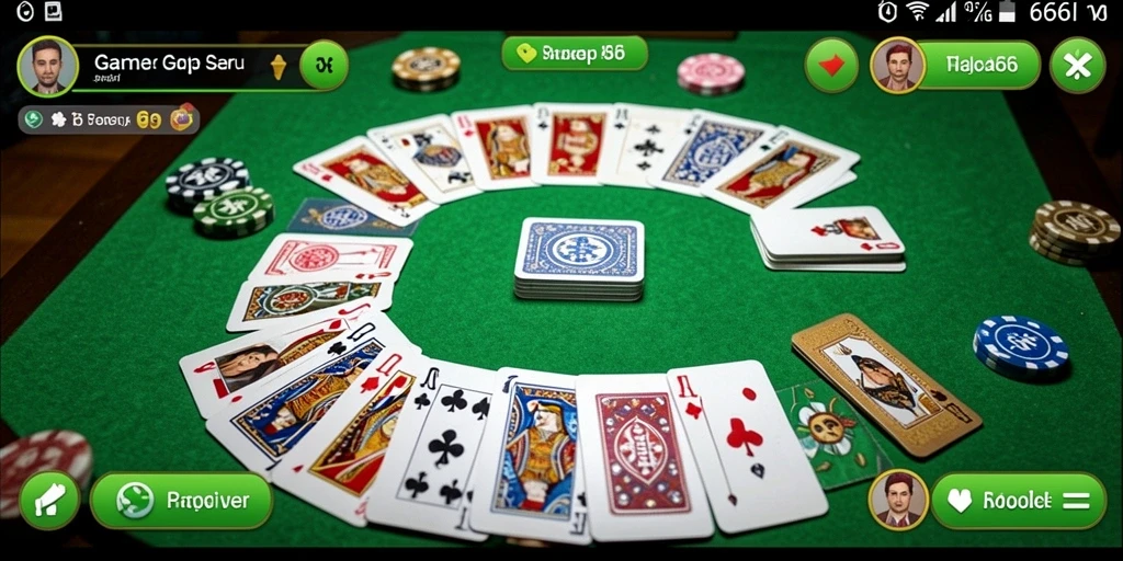 Screenshot gameplay 666I yang menampilkan serunya bermain Gaple.
