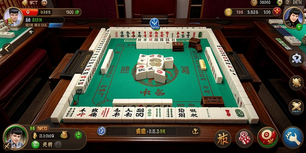 Tampilan gameplay <strong>9ET</strong> yang menarik dengan ubin Mahjong berwarna-warni.