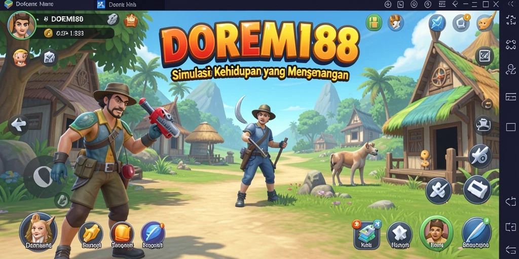 Tangkapan layar DOREMI88 menampilkan interaksi karakter yang menarik dalam gameplay.