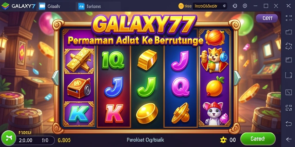 Tampilan gameplay menarik dari permainan Slot GALAXY77.