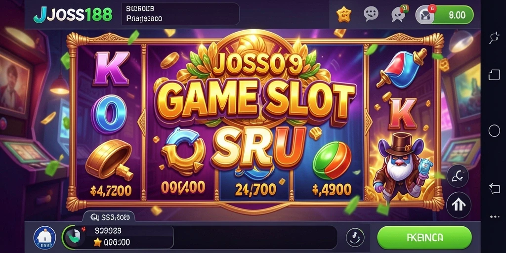 Tangkapan layar dari gameplay JOSS188 yang menampilkan aksi Slot yang menegangkan.