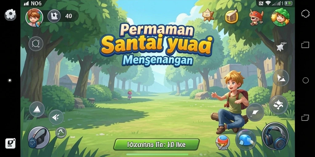 Gameplay N06 yang penuh warna dan menyenangkan.