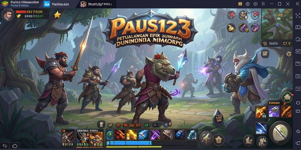 Screenshot gameplay PAUS123 menunjukkan aksi pertempuran yang mendebarkan.