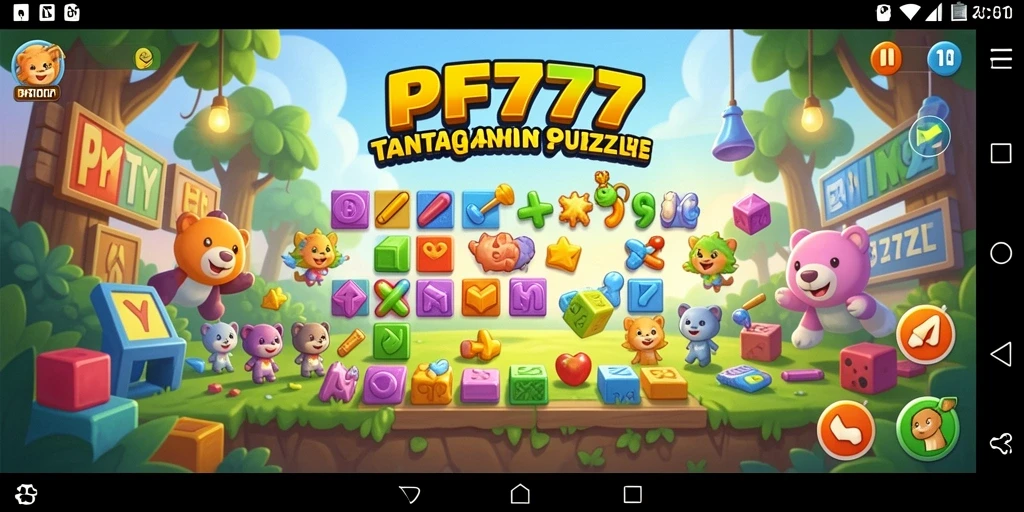 Tampilan gameplay PF777 yang penuh warna dan menantang.