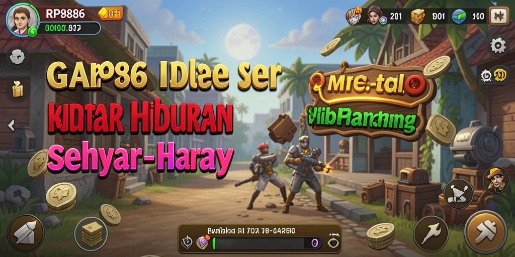 Screenshot utama RP886 menampilkan gameplay Idle yang mengasyikkan.