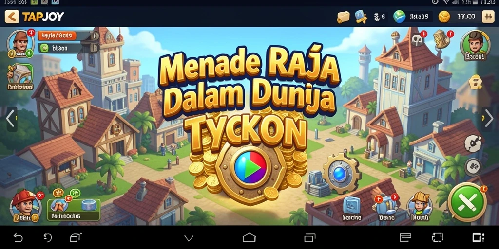 Tampilan screenshot TAPJOY menunjukkan dinamika gameplay Tycoon yang seru.