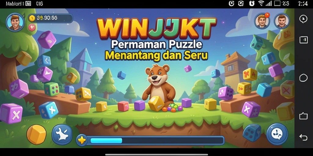 Tampilan gameplay yang menarik dari WINJKT dengan level puzzle yang menantang.