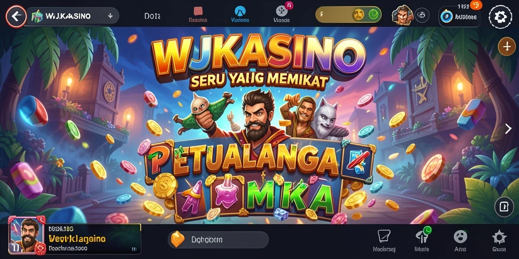 Screenshot gameplay <strong>WJKASINO</strong> menampilkan petualangan penuh warna dan aksi seru.
