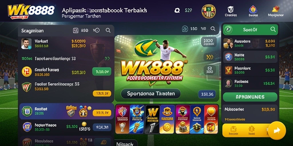 Tampilan antarmuka aplikasi WK888 yang menarik untuk taruhan olahraga.